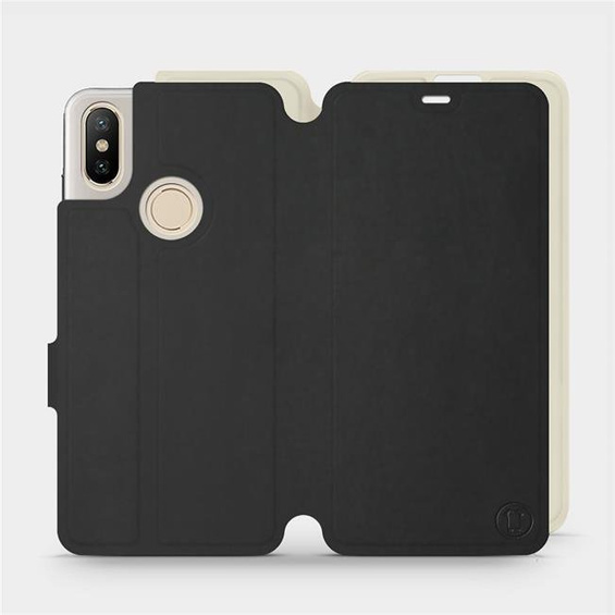 Hülle für Xiaomi Mi A2 - Farbe Schwarz mit Platin
