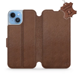 Hülle für Apple iPhone 14 - Farbe Brown Leather