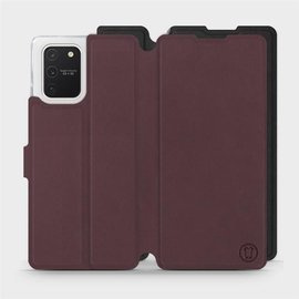 Hülle für Samsung Galaxy S10 Lite - Farbe Burgund mit Schwarz