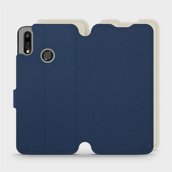 Hülle für Huawei P Smart 2019 - Farbe Marineblau mit Platin