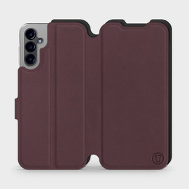 Hülle für Samsung Galaxy A14 4G - Farbe Burgund mit Schwarz