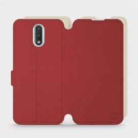 Hülle für Nokia 2.3 - Farbe Dunkelrot mit Platin