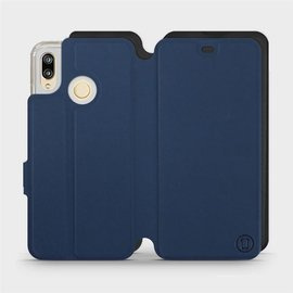 Hülle für Huawei P20 Lite - Farbe Marine mit Schwarz