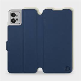 Hülle für Motorola Moto G32 - Farbe Marineblau mit Platin