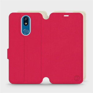 Hülle für LG K40 - Farbe Rot mit Platin