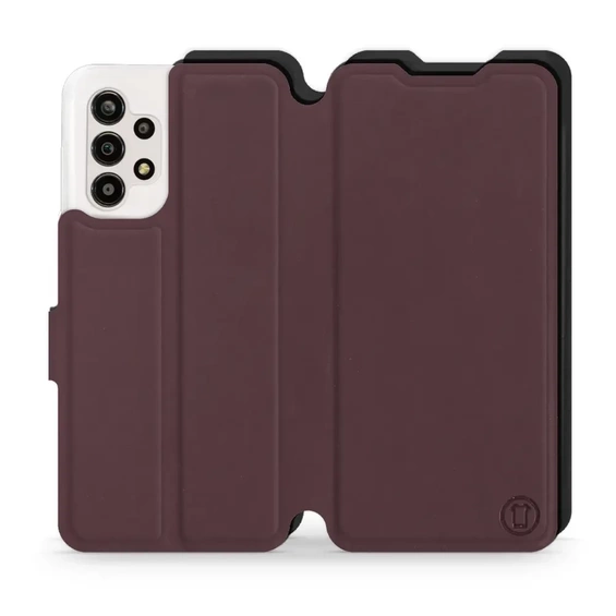 Hülle für Samsung Galaxy A13 4G - Farbe Burgund mit Schwarz