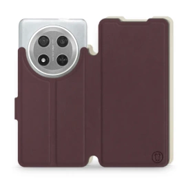 Hülle für Huawei Honor Magic7 Lite 5G - Farbe Burgund mit Platin