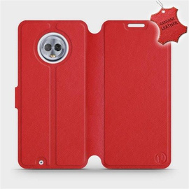 Hülle für Motorola Moto G6 - Farbe Red Leather