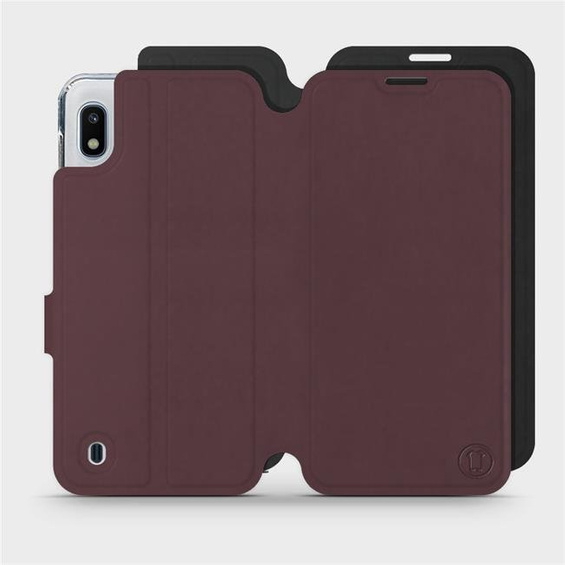Hülle für Samsung Galaxy A10 - Farbe Burgund mit Schwarz