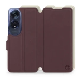 Hülle für OPPO A60 - Farbe Burgund mit Platin