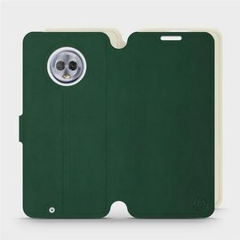 Hülle für Motorola Moto G6 - Farbe Grün mit Platin