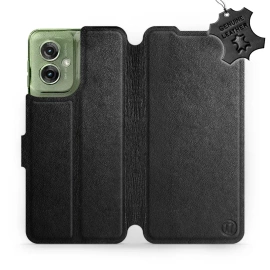 Hülle für Motorola Moto G55 5G - Farbe Black Leather
