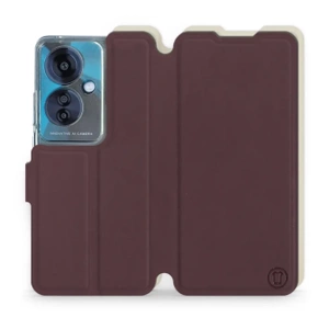 Hülle für OPPO Reno 11F - Farbe Burgund mit Platin