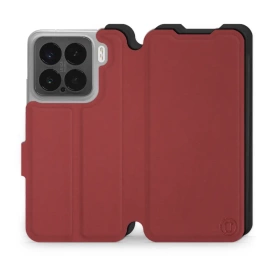Hülle für Xiaomi 15 - Farbe Dunkelrot mit Schwarz
