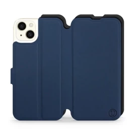 Hülle für Apple iPhone 15 Plus - Farbe Marine mit Schwarz