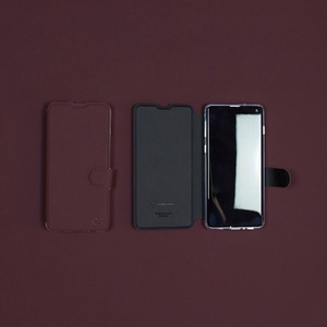 Hülle für Samsung Galaxy S23 - Farbe Burgund mit Schwarz