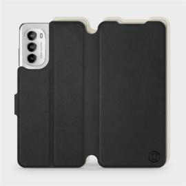 Hülle für Motorola Moto G82 5G - Farbe Schwarz mit Platin