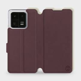 Hülle für Xiaomi 13 Pro - Farbe Burgund mit Platin