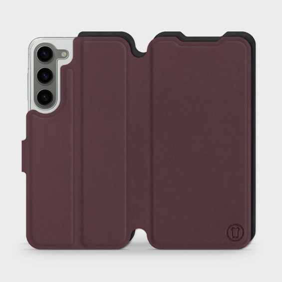 Hülle für Samsung Galaxy S23 Plus - Farbe Burgund mit Schwarz