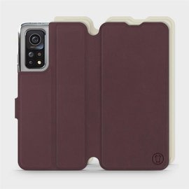 Hülle für Xiaomi Mi 10T - Farbe Burgund mit Platin