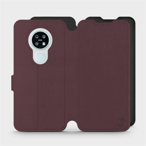 Hülle für Nokia 6.2 - Farbe Burgund mit Schwarz