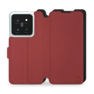 Hülle für Xiaomi 14 Pro - Farbe Dunkelrot mit Schwarz