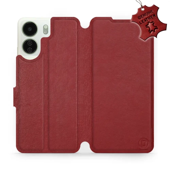 Hülle für Xiaomi Redmi 13C - Farbe Dark Red Leather
