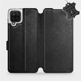 Hülle für Samsung Galaxy A12 - Farbe Black Leather