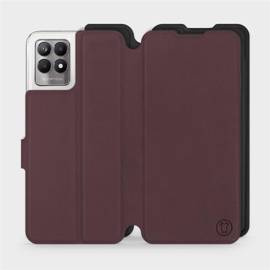 Hülle für Realme 8i - Farbe Burgund mit Schwarz