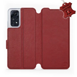 Hülle für Xiaomi POCO M4 Pro 4G - Farbe Dark Red Leather