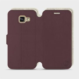 Hülle für Samsung Galaxy A3 2016 - Farbe Burgund mit Platin