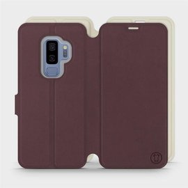 Hülle für Samsung Galaxy S9 Plus - Farbe Burgund mit Platin