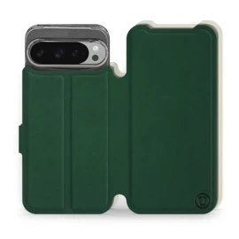 Hülle für Google Pixel 9 Pro XL - Farbe Grün mit Platin