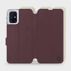 Hülle für Samsung Galaxy M31s - Farbe Burgund mit Platin