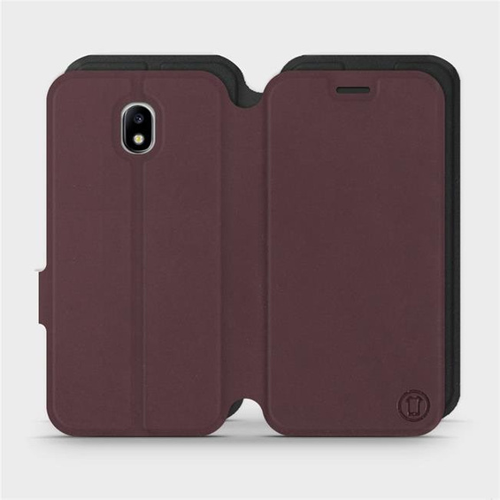 Hülle für Samsung Galaxy J5 2017 - Farbe Burgund mit Schwarz