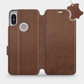 Hülle für Xiaomi Redmi Note 5 - Farbe Brown Leather