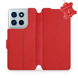 Hülle für Motorola Moto G56 5G - Farbe Red Leather