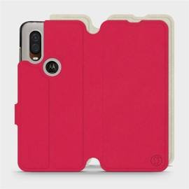 Hülle für Motorola One Vision - Farbe Rot mit Platin