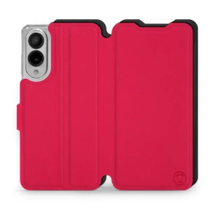 Hülle für Samsung Galaxy S25 Edge - Farbe Rot mit Schwarz