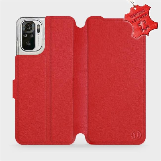 Hülle für Xiaomi Redmi Note 10s - Farbe Red Leather