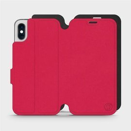 Hülle für Apple iPhone X - Farbe Rot mit Schwarz