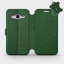 Hülle für Samsung Galaxy J3 2016 - Farbe Green Leather