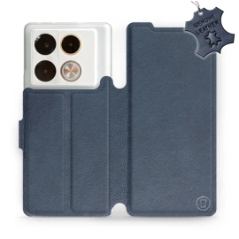 Hülle für Infinix Note 40 Pro Plus - Farbe Blue Leather