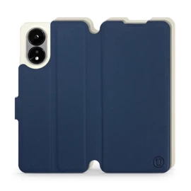 Hülle für OPPO A38 - Farbe Marineblau mit Platin