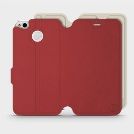 Hülle für Xiaomi Redmi 4X - Farbe Dunkelrot mit Platin