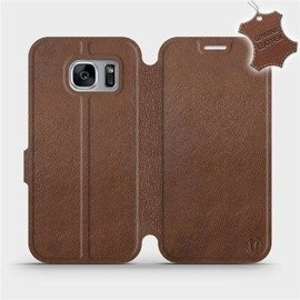 Hülle für Samsung Galaxy S7 Edge - Farbe Brown Leather