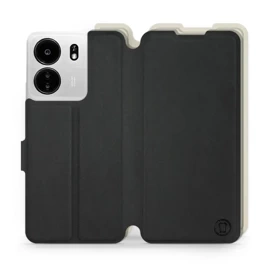 Hülle für Xiaomi POCO C65 - Farbe Schwarz mit Platin