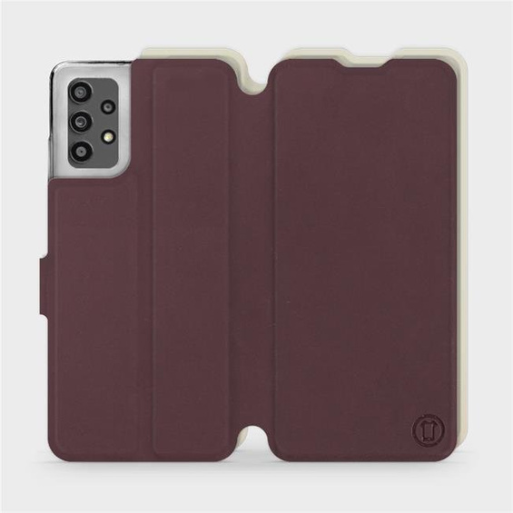 Hülle für Samsung Galaxy A32 4G - Farbe Burgund mit Platin