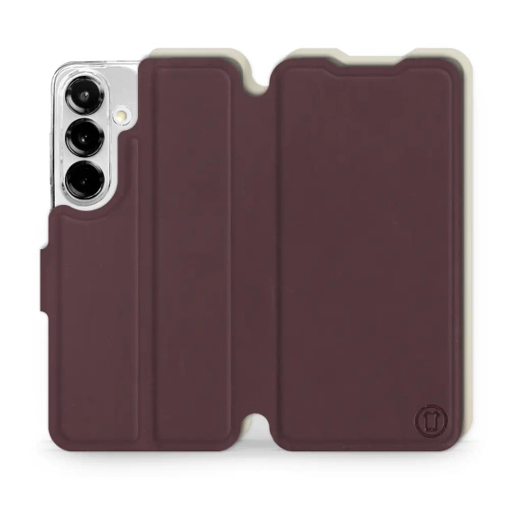 Hülle für Samsung Galaxy S25 - Farbe Burgund mit Platin