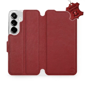 Hülle für Samsung Galaxy S25 - Farbe Dark Red Leather